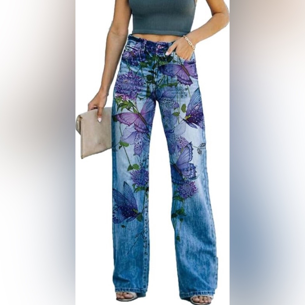 Butterfly Wide-Leg Pants - Picture 1 of 6